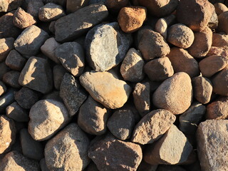 Full frame of pile of stones as natural background