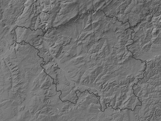 Saarland, Germany. Grayscale. No legend