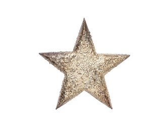 Christmas tree stars decorations isolated on white background.