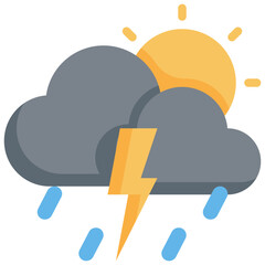 Cloud with sun icon