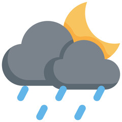 Cloud with moon icon