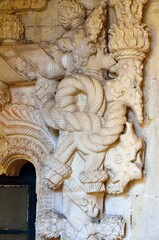 Detalles ornamentales del Convento de Cristo, Tomar, Portugal