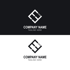 EF technology logo template. Creative Minimalist Technology Letter EF Logo Design.