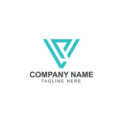 VP or PV letter logo template. VP or PV logo monogram initials letter concept.