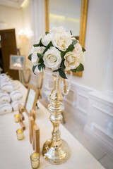 wedding bouquet on the table