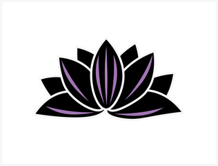 Lotus blomma logotyp vektor design. Yoga, ayurveda sacred symbol logos. Water lily logo design. Lotus flower logo, Lotus flower icon, simple vector illustration