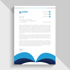 Modern and simple business letterhead template