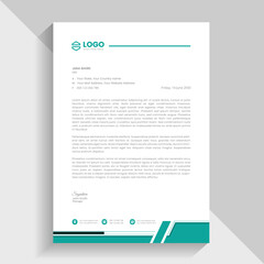 Creative & clean abstract modern business letterhead template design