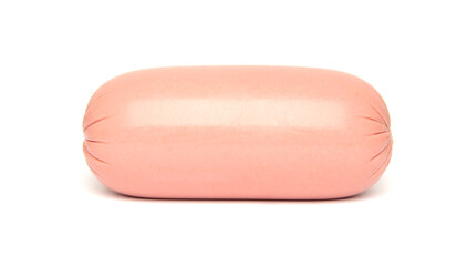 Boiled sausage isolated on white background