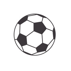 Football icon. Vector illustration in flat style isolated on white background.