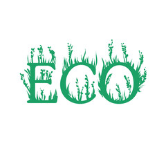 ECO, logo - obrazy, fototapety, plakaty