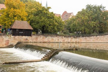Fototapeta premium Nürnberg Wehr Pegnitz