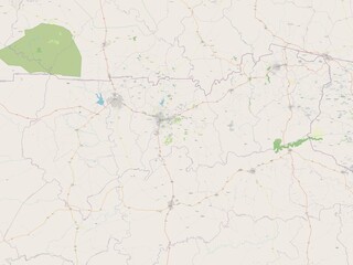 Fototapeta premium Upper East, Ghana. OSM. No legend