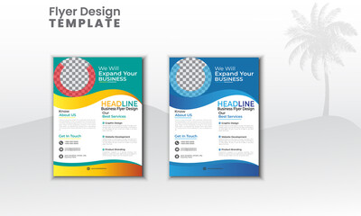 Unique business Flyer Design Template, A4 size, Full Editable, Own Concept design, modern flyer, creative design template.