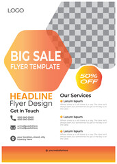 Own Concept food flyer design, Unique Design Template, A4 size, Full Editable, modern flyer design, creative design template.