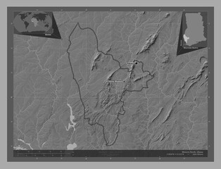 Western North, Ghana. Bilevel. Labelled points of cities