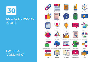 social network icons collection.