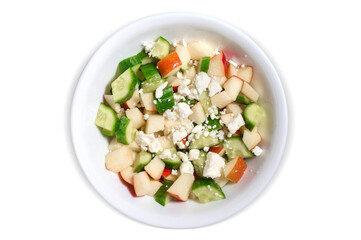 Fresh Colorful Meditteranean Salad Isolated from Background
