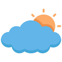cloud and sun icon