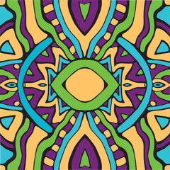 Amazonia festival colorfull seamless pattern