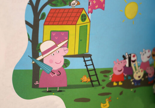 Granny Pig. Magazine for children of the character Peppa Pig, George and friends in Treehouse. Cartoon for babies and toddlers. Activity book for kids.