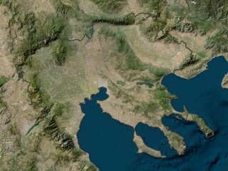Central Macedonia, Greece. Low-res satellite. No legend