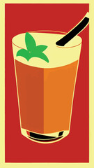 Orange, watermelon, kiwi, lemon smoothie set. Juice to go with fresh fruits.Summer background for banner,poster,brand,template and label,packaging,packing,emblem and advertise.Vector illustration.