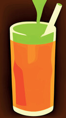 Orange, watermelon, kiwi, lemon smoothie set. Juice to go with fresh fruits.Summer background for banner,poster,brand,template and label,packaging,packing,emblem and advertise.Vector illustration.