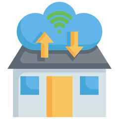 Cloud and home icon