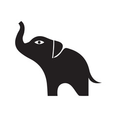 Boar elephant mammoth icon | Black Vector illustration |