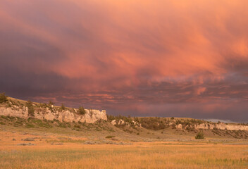 Fototapeta premium Sunset Missouri River Montana White Cliffs