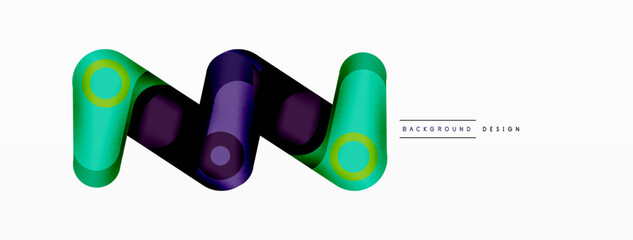 Modern stylish geometric background. Abstract round shapes composition for wallpaper, banner, background or landing