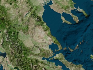 Thessaly, Greece. High-res satellite. No legend