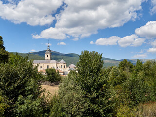 Fototapeta premium Santa Maria de El Paular Monastery is a former Carthusian monastery located in Rascafría, a town in the Valley of Lozoya, community of Madrid, Spain