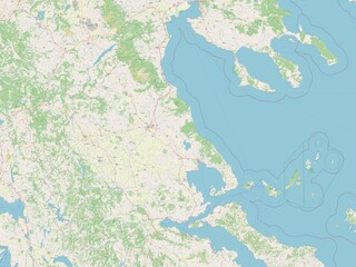 Thessaly, Greece. OSM. No legend