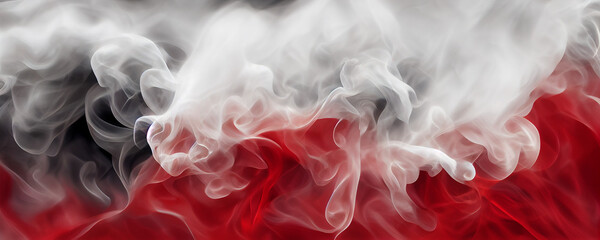 red, white smoke