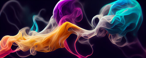 Obraz na płótnie Canvas abstract colorful smoke