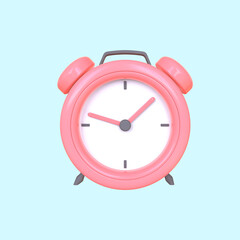 3d render Alarm clock icon
