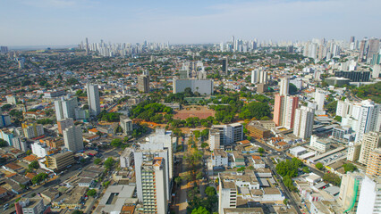 Fototapeta na wymiar Aerial view of the city of Goiania, capital of Goiás