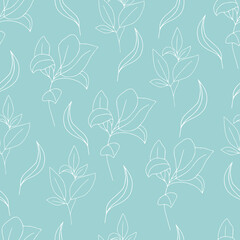 Abstract floral background. Seamless floral pattern