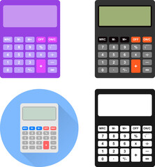 Calculator, calculator icon isolated on white background. Vector, cartoon illustration. Vector.