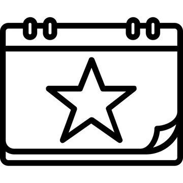 Star Calendar Icon