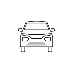 Plakat Car front line icon. Simple outline style sign symbol. Auto, view, sport, race, transport concept. Vector illustration isolated on white background.