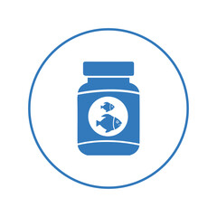 Feeding fish food supplement icon | Circle version icon |