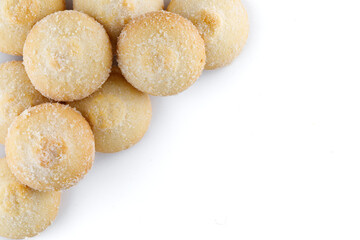 Biscuits isolated on white background. Close-up