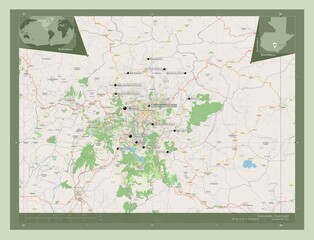 Guatemala, Guatemala. OSM. Labelled points of cities