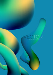 Fluid shapes vertical wallpaper background. Vector illustration for banner background or landing page