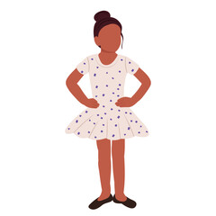 girl on white background, isolated