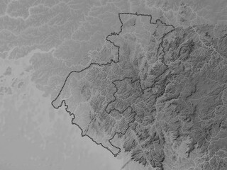 Boke, Guinea. Grayscale. No legend