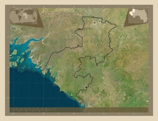 Boke, Guinea. High-res satellite. Major cities